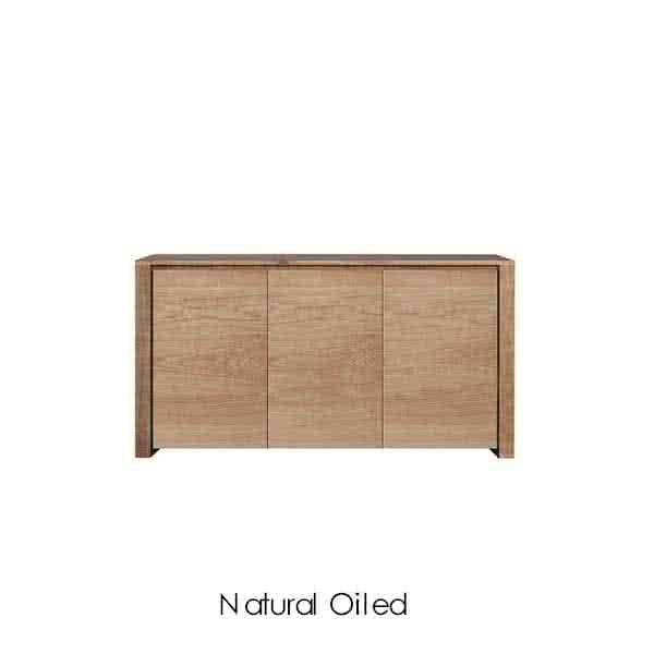 Savanna Solid Oak Wood Shoes Cabinet – 3 Doors