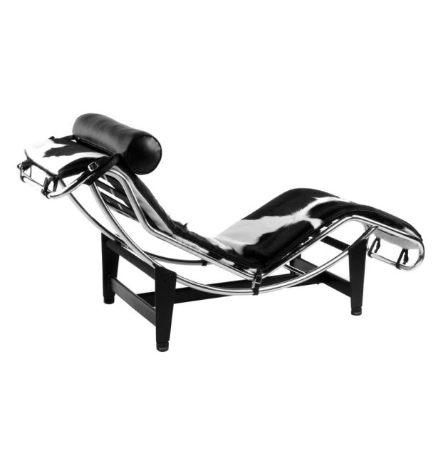LE CORBUSIER LC4 STYLE CHAISE LOUNGE - COWHIDE