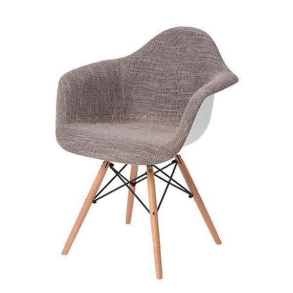 Charles Eames Upholstered DAW Style Chair - Half Fabric
