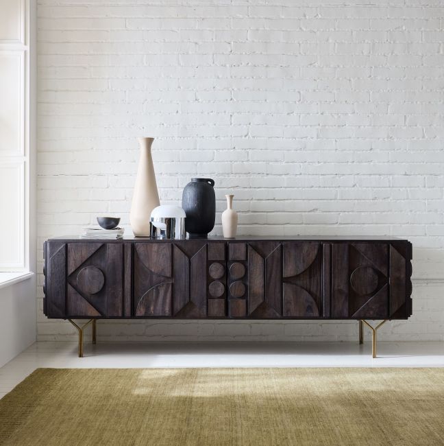 Aero Solid Contemporary Solid Wood TV Cabinet