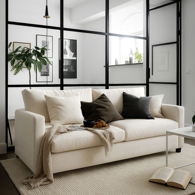 Berti Fabric Feather Down Sofa - 2 Seater
