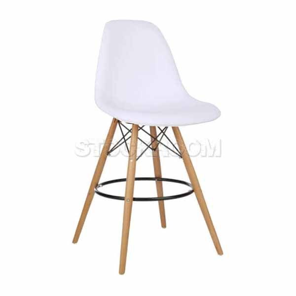 Charles Eames DSW Style Bar Stool - Leather Version