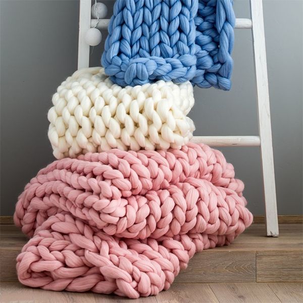 Chunky wool blanket
