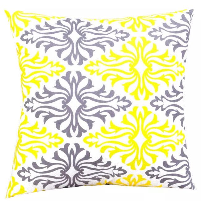 Floral Style Diamond Pattern Cushion