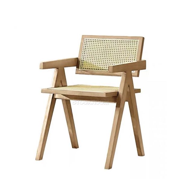 Damyanti Indian Style Rattan Woven Dining Chair