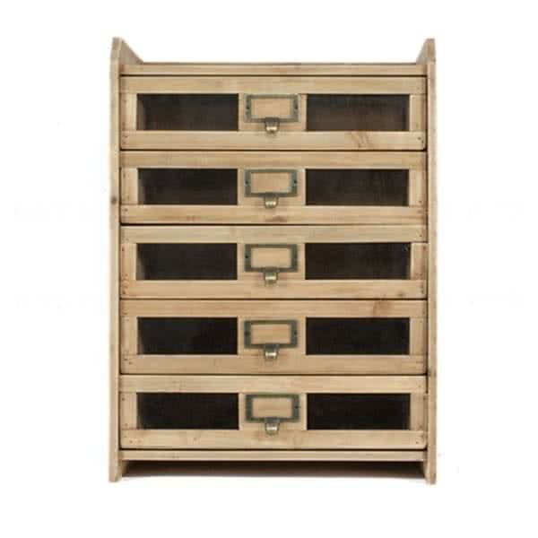 Edmund Solid Fir Wood Mini Chest of 5 Drawers
