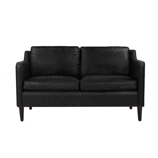 Veronica Contemporary Fabric / Leather Sofa - 2 Seater   
