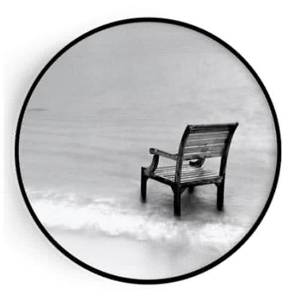 Stockroom Artworks - Circle Canvas Wall Art - Monochrome Chair - More Sizes