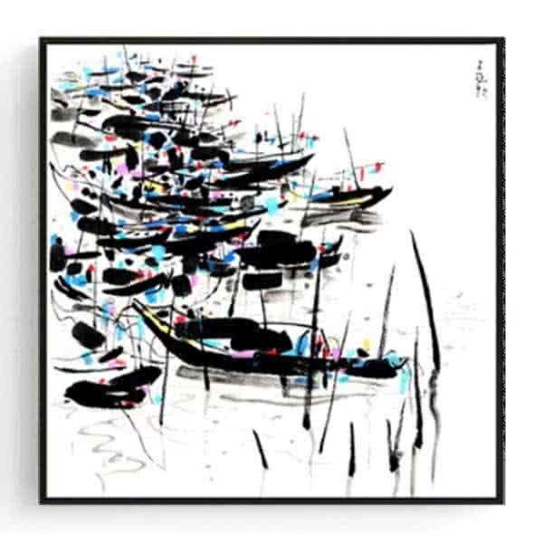 Stockroom Artworks - Square Canvas Wall Art - Boats - More Sizes