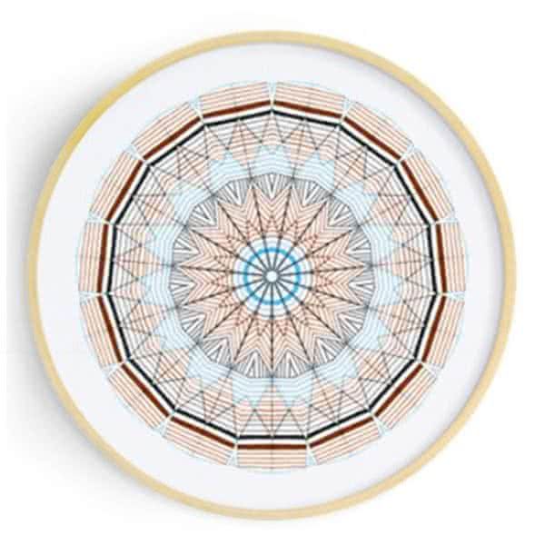 Stockroom Artworks - Circle Canvas Wall Art - Geometric Floral Kaleidoscope - More Sizes