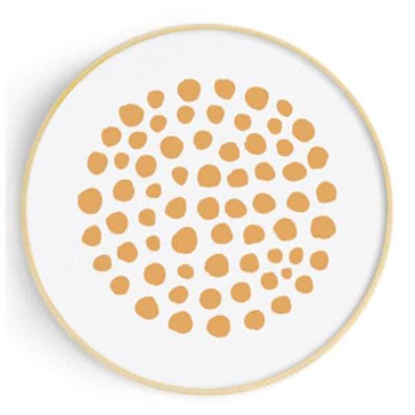 Stockroom Artworks - Circle Canvas Wall Art - Yellow Dots - More Sizes