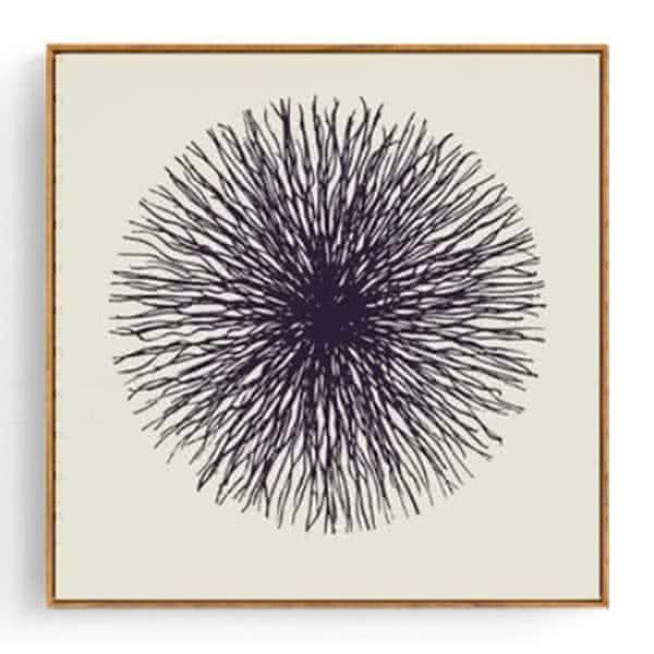 Stockroom Artworks - Square Canvas Wall Art - Penstroke Taraxacum - More Sizes