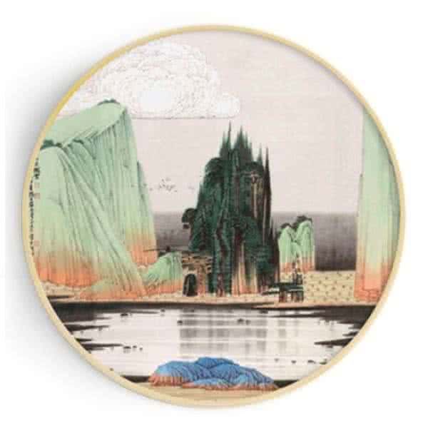 Stockroom Artworks - Circle Canvas Wall Art - Lakeside - More Sizes