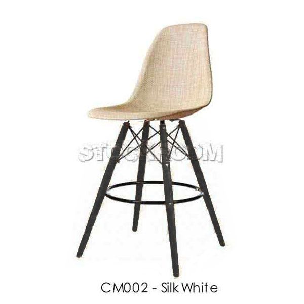 Eames DSW Style Bar Stool - Upholstered - Full Fabric