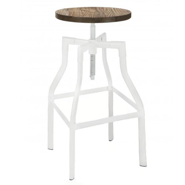 Loft Style Industrial Adjustable Low Bar Stool