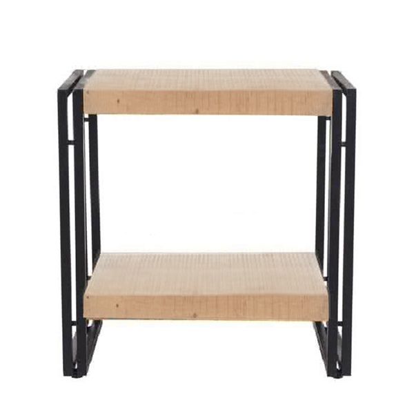 Manhattan Vintage Industrial Style Solid Wood Side / Bedside Table by Stockroom