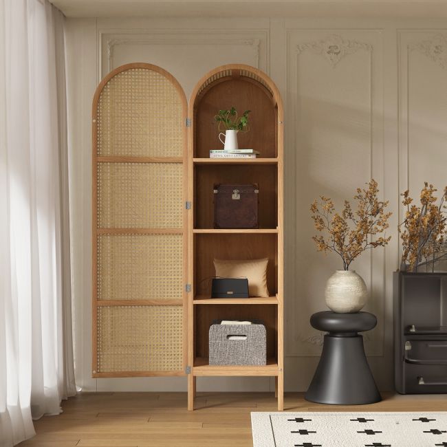 Nassau Contemporary Woven Cane Wardrobe - Single door
