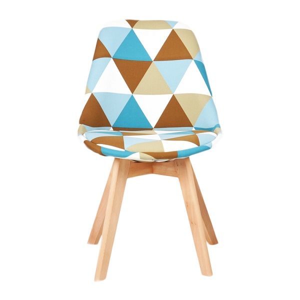 Navarro Full Fabric Dining Chair - Geometric Pattern