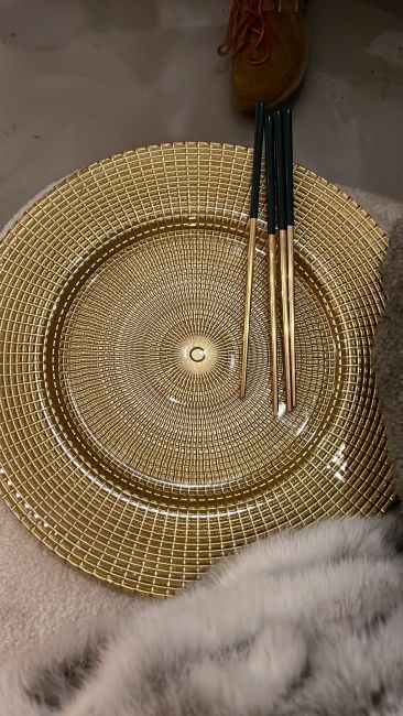 Limited Item - Golden Plate and chopstick set