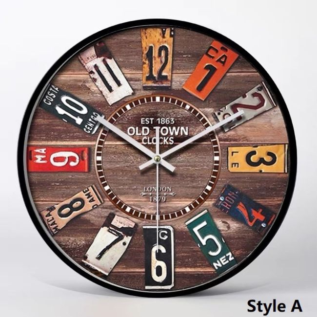 Retro French Country style Vintage Wall Clock