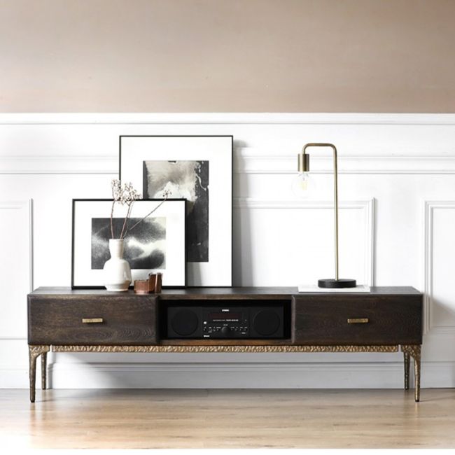 Nicolás Rustic Style Industrial TV Cabinet