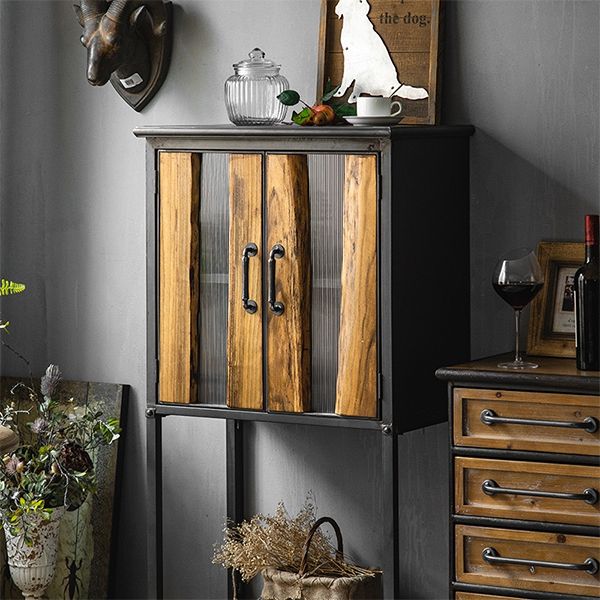 Sangrur Vintage Rustic Industrial Style Bookshelf / Cabinet / Sideboard by Stockroom