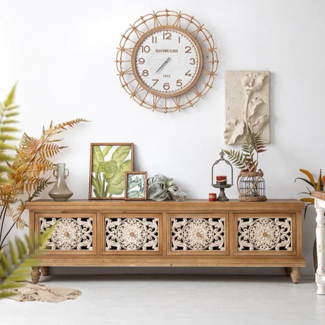 Sonia French Vintage Style TV Cabinet with 4 doors