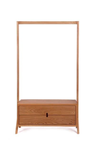 Lakopa Elm Wood Coat Rack With Drawers