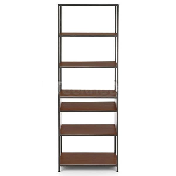 TAD Vintage Industrial Style Solid Wood Loft Bookshelf - Open