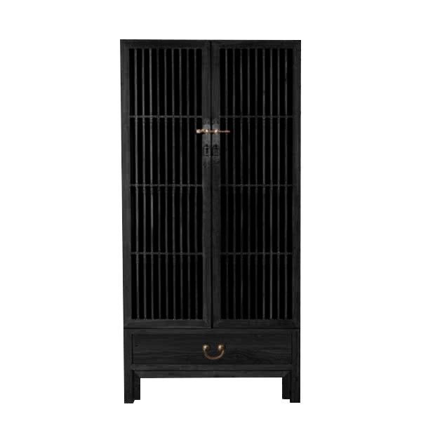 Tang Elm Wood Tall Storage Cabinet