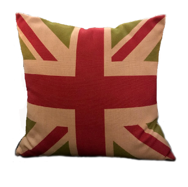 Union Jack Cushion - Green