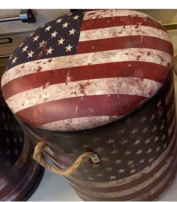 American Flag Stool (Large)
