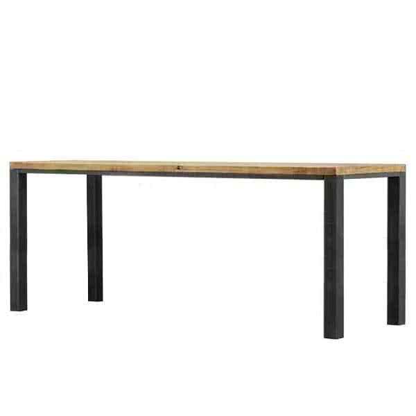 Metztli Industrial Style Solid Wood Dining Table