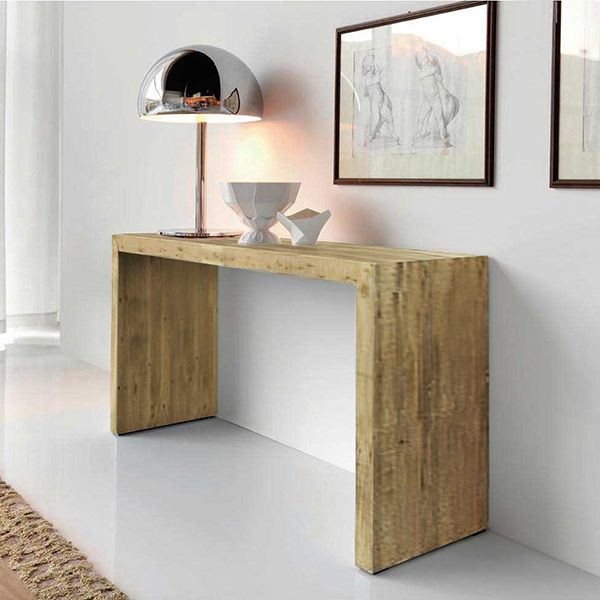Zen Solid Recycled Elm Wood Console Table