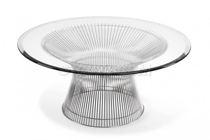 Warren Platner Style Glass Coffee Table
