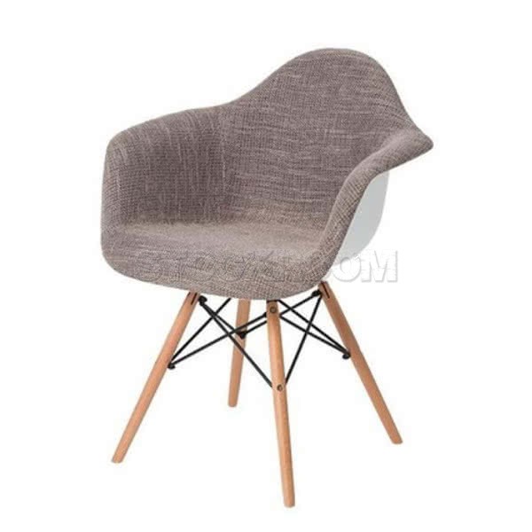 Charles Eames Upholstered DAW Style Chair - Half Fabric