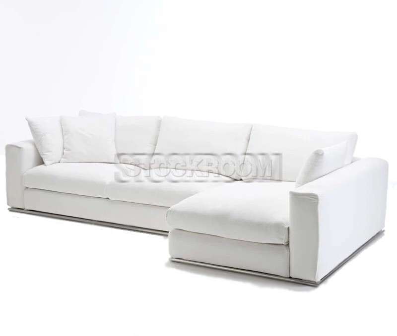 Merton Fabric Feather Down Sofa - L Shape / Sectional Sofa