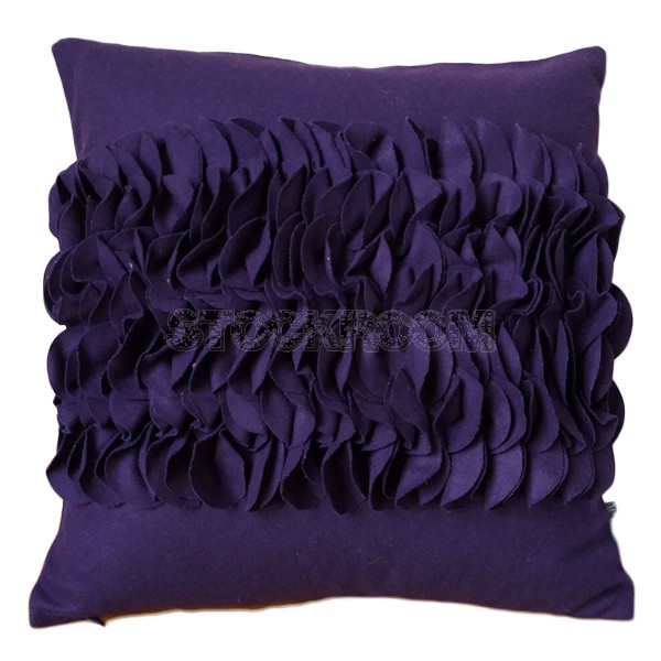 3D Petal Decorative Cushion - Purple