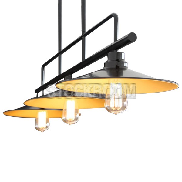 Darnell Industrial Loft Ceiling Triple Pendant Lamp