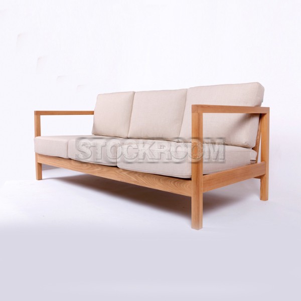 Kenwood Solid Wood Fabric Sofa - 2 Seater