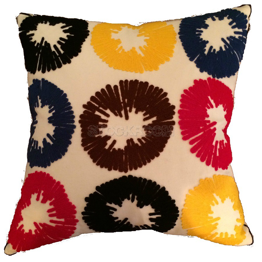 9 Circle Multi Color Decorative Cushion