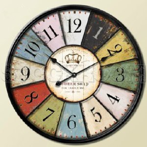 French Country style Vintage Wall Clock