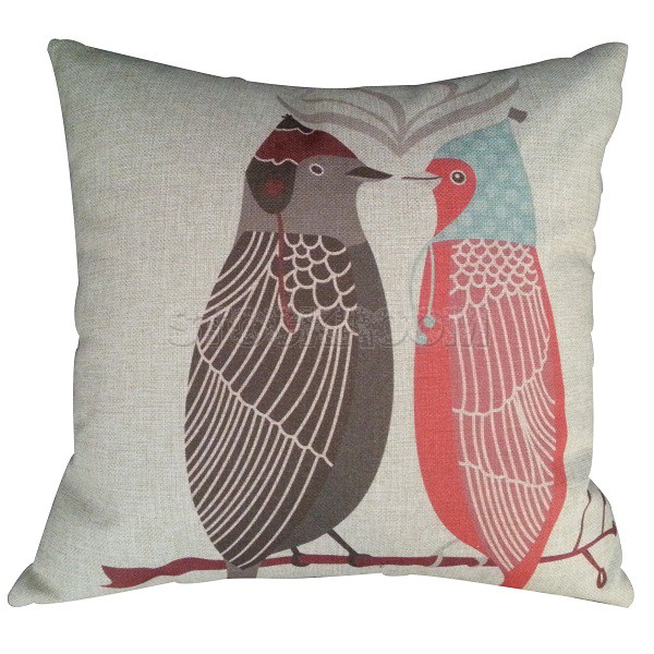 Double Birds Decorative Cushion