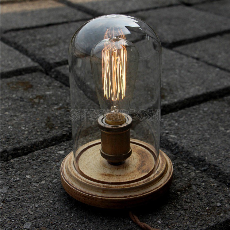 Loft Filament Bulb Glass Table Lamp