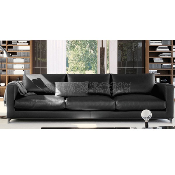 Melanie Feather Down Leather Sofa