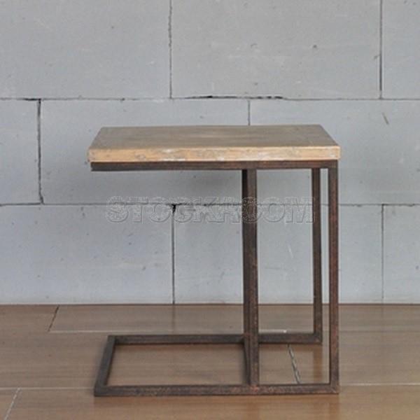 Modern L Industrial Side Table