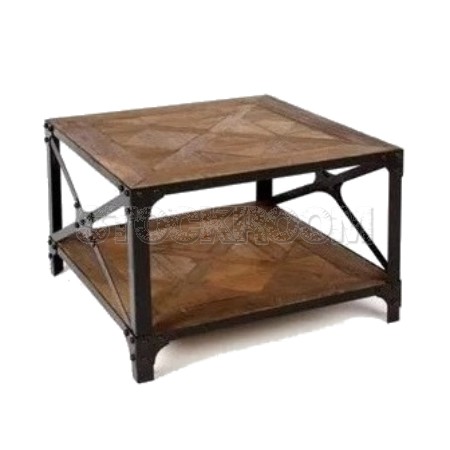 Modern Industrial Square Coffee Table