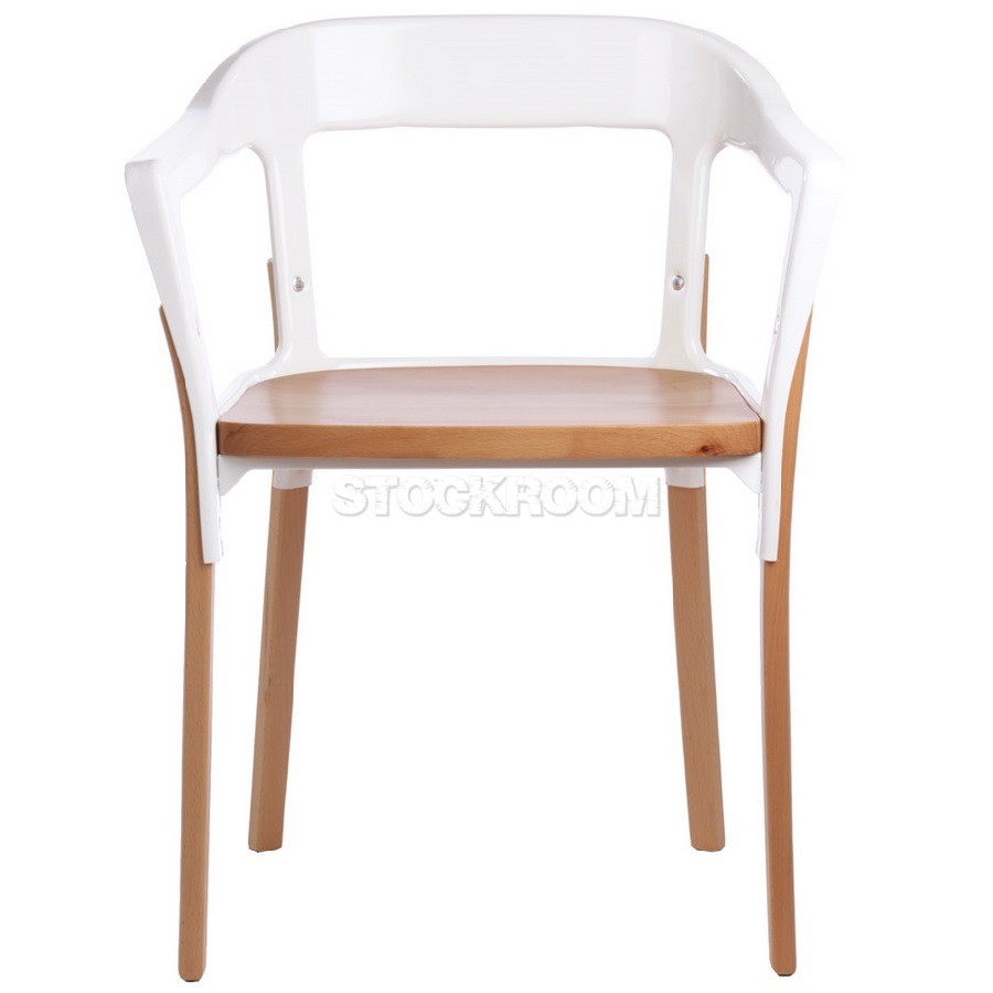 Ronan and Erwan Style Steelwood Dining Chair