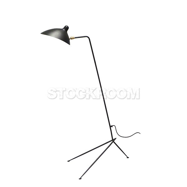 Serge Mouille Style One Arm Floor Lamp