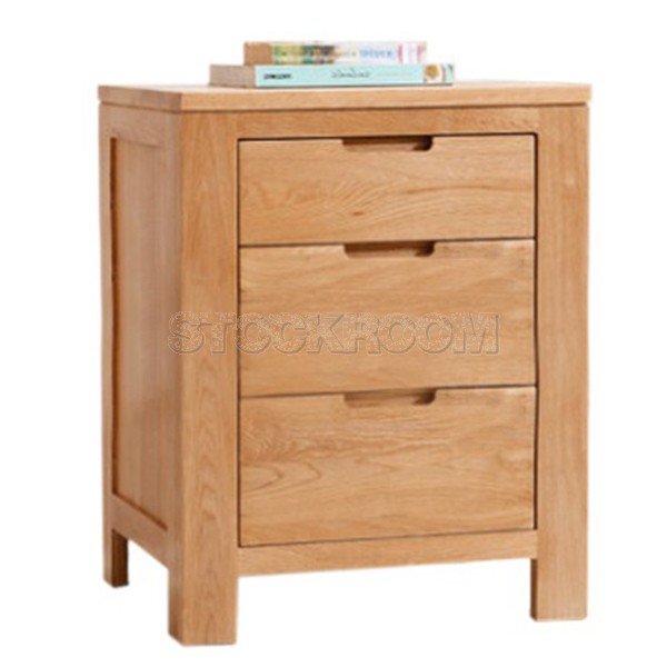 Macilla Solid Oak Wood Night Stand